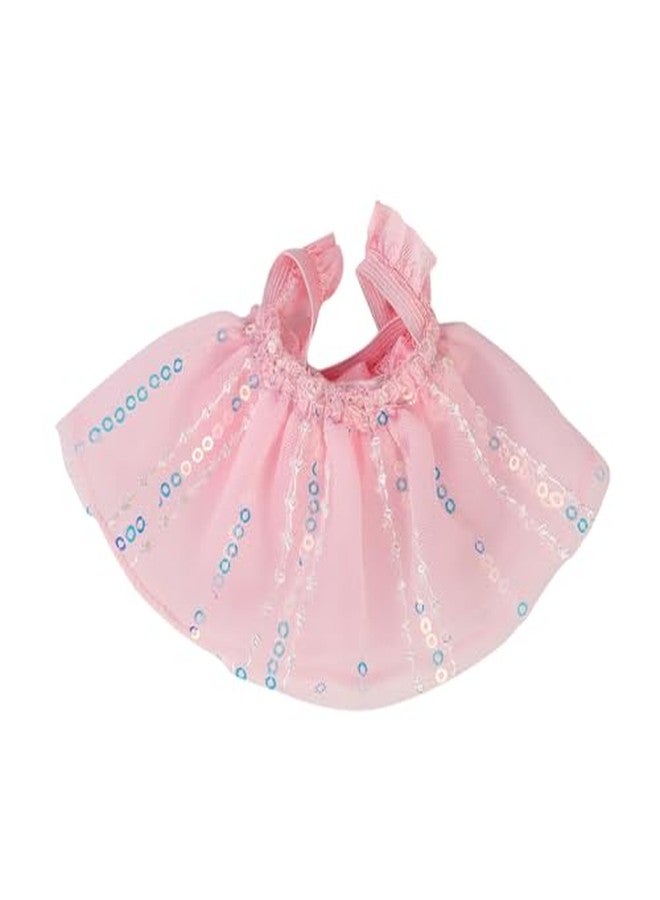 LEWOTE Clothes Set for 17cm Doll, Hat Suit Ornaments Accessories Set for Any 17cm/6.7inch Doll[with Doll Clothes Storage Bag] (Light Pink Skirt) - Image 3